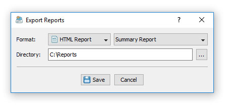 DiskBoss Batch Reports Dialog