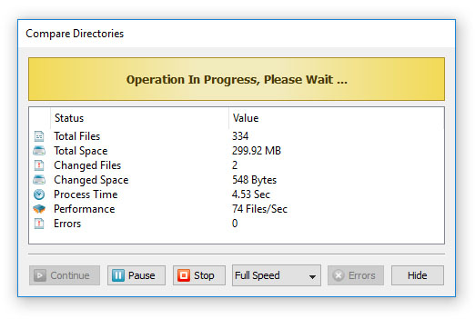 Compare Directories Progress Dialog
