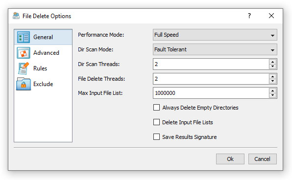 File Delete Options