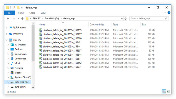 File Delete Logs Directory