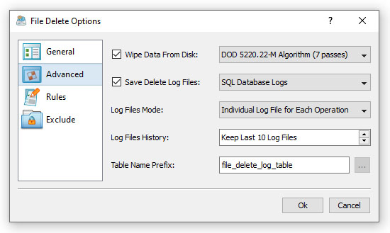 File Delete SQL Database Logs