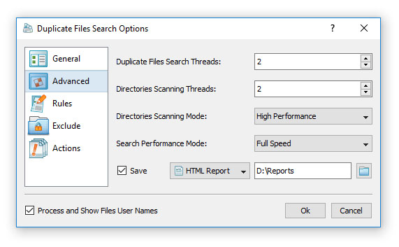 DiskBoss Duplicate Files Removal Action