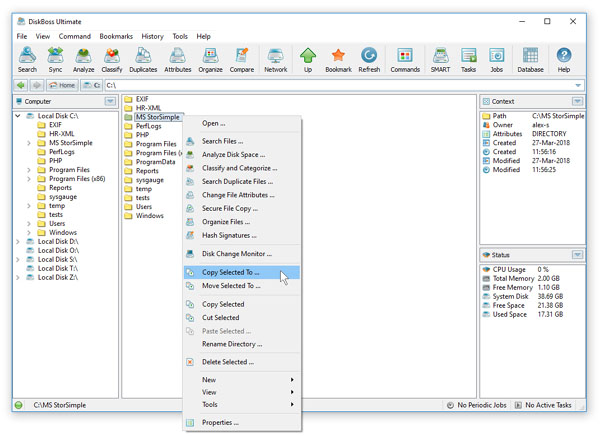 DiskBoss File Copy Dialog