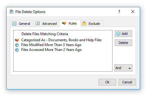 DiskBoss File Delete Rules