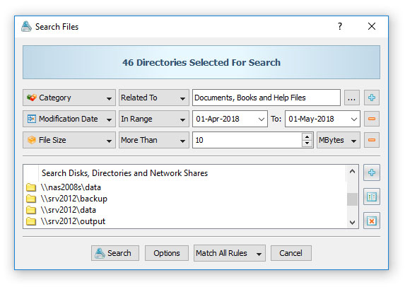 Network File Search Command