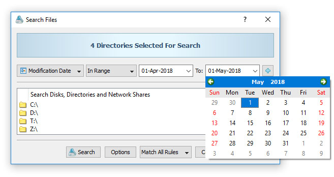 Search Files By Date