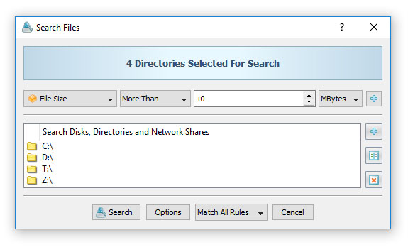 Search Files By File Size