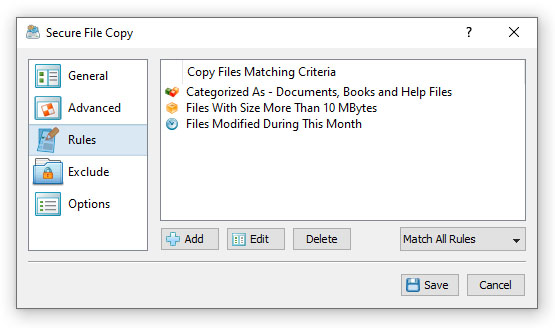 Secure File Copy Rules