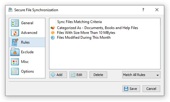 Secure File Synchronization Rules
