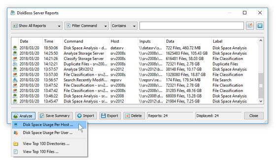 Analyzing Disk Space Usage Per Server