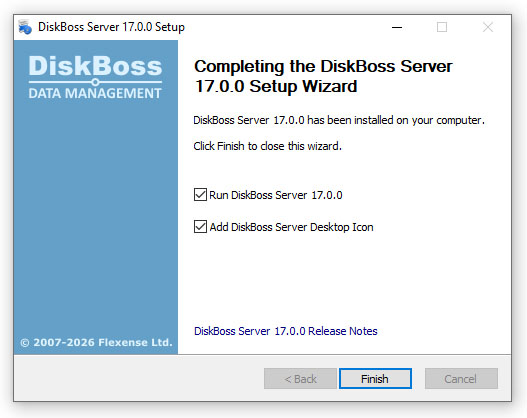 DiskBoss Installation Desktop Shortcut